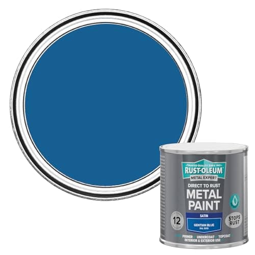 Image of Rust-Oleum Metal Expert Paint Satin Gentian Blue 250ml