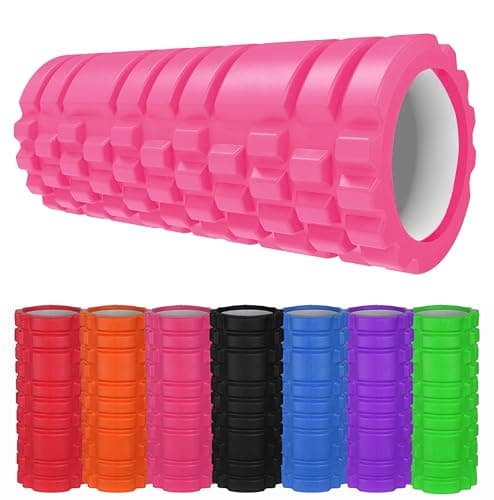 Image of Foam Roller Deep Tissue Massage Trigger Point Muscles Therapy Physio Yoga Roll Muscle Massager Back Exercise Home Gym Fitness Legs, Calf, Pilates, Runners (Pink)
