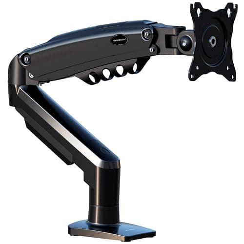 Image of Invision Monitor Arm Desk Mount for 19-32 Inch Screens - VESA 75/100mm Desk Clamp Stand - Tool Free Height Adjustment with Tilt Swivel Rotate - Increased Load Capacity from 2-9kg MX200 Single Arm