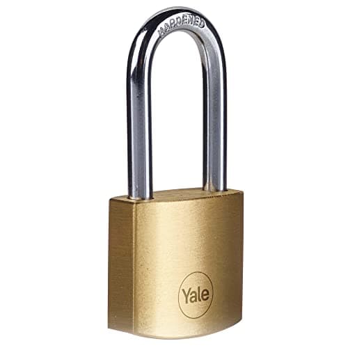 Image of Yale - Y110B/30/132/1 Standard Security 30mm Brass Padlock - Medium Hardened Steel Shackle - 3 Keys