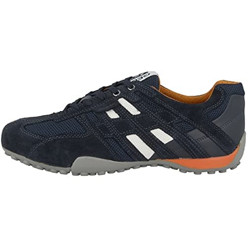 Image of Geox Men's Uomo Snake Sneakers, Navy, 8 UK