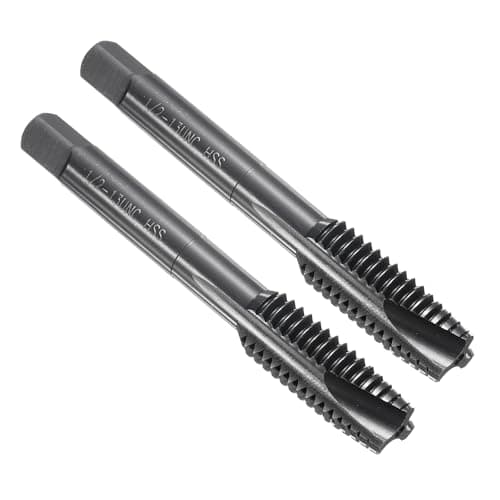 Image of sourcing map Spiral Point Thread Tap 1/2-13 UNC 2B, Nitride Coated Machine Screw Tap Tapping Bit Threading Repair Tool, M2 High-Speed Steel (HSS), 2pcs