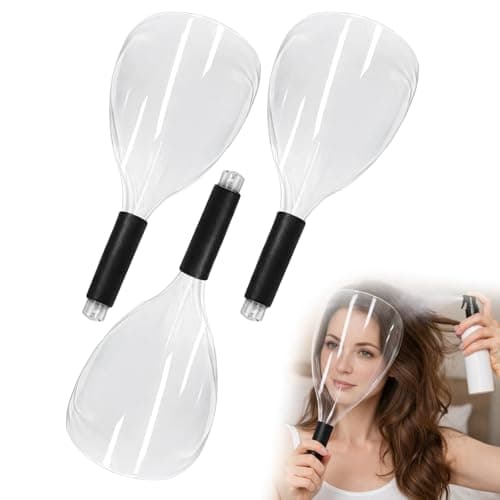 Image of KxrTpx Face Shield, Hairspray Face Shield and Hair Protector, Professional Hairdressing and Home Styling Protection, 32.5 cm by 15.6 cm Transparent Cover