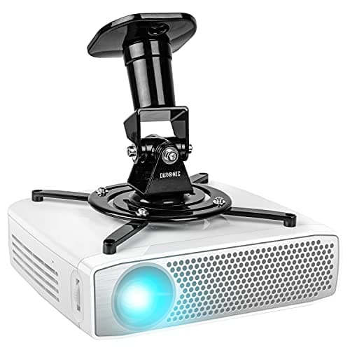 Image of Duronic Projector Mount Stand for Ceiling or Wall Bracket PB01XB | 10kg Capacity | Multi-Fit Projector Bracket| Adjustable Clamp | Tile Swivel Rotate