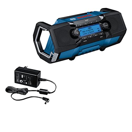 Image of Bosch Professional 18V System Radio GPB 18V-2 C (incl. Aux. Cable, 1x 3 V lithium button cell battery, 1x DC-in power adapter)