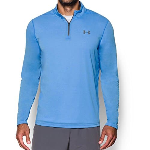 Image of Under Armour Men's Ua 1/4 Threadborne ¼ Zip, Mako Blue/Graphite, S