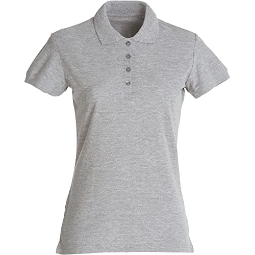 Image of Clique Womens/Ladies Melange Short-Sleeved Turn Down Collar Polo Shirt Grey XS