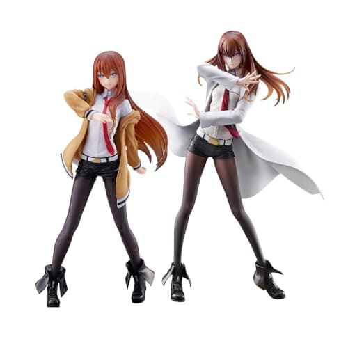 Image of Zhongkaihua 2pcs Anime Steins Gate Figure Makise Kurisu Figure PVC Model Statue Steins Gate Action Figure Desktop Decorations Collectibles Gifts
