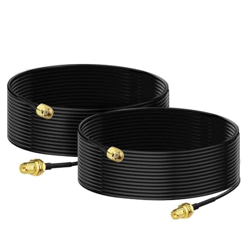 Image of Bingfu RP-SMA WiFi Antenna Cable Male to Female Extension Cable WiFi Antenna Bulkhead Mount RG174 5m (2-Pack) for Mini PCI Express PCIE Wireless Network Card Adapter IP Camera