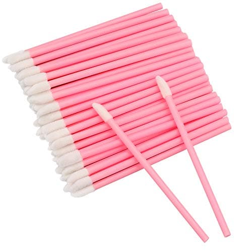 Image of G2PLUS 100 PCS Lip Brushes - Pink Lip Wands - Lipstick Lip Applicator Wands for Lips, Eyes and Makeup Application
