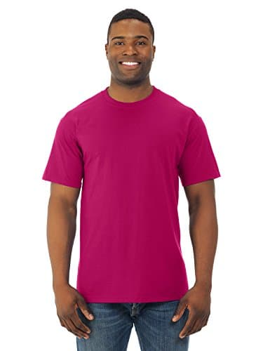 Image of Fruit Of The Loom Mens HD Cotton Short Sleeve Crew T-Shirt, 2XL, Cyber Pink