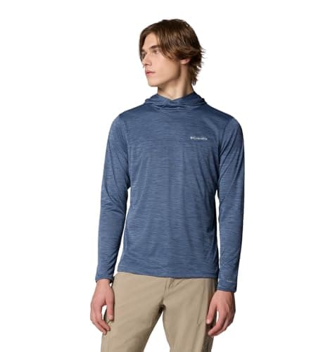 Image of Columbia Men's Sage Peak Knit Hoodie, Dark Mountain Heather, M