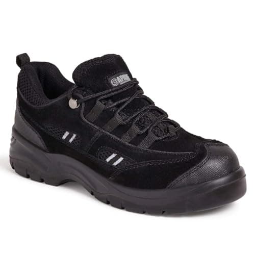 Image of Apache AP302SM Safety Trainer | Size 8 UK | Black Suede | Steel Toe Cap | Midsole Protection | Anti Scuff Toe Guard | S1P and SRC Safety Approved