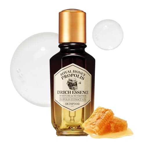 Image of SKINFOOD Royal Honey Propolis Enrich Essence Toner - 63% Black Bee Propolis & 10% Royal Jelly Extract Face Serum - Propolis Serum for Skin - Royal Essence Face Toner - 1.69 Fl. Oz. (50mL)