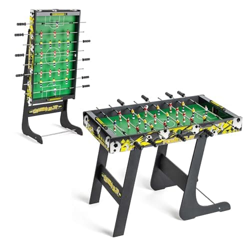 Image of Powerplay 3ft Folding Football Table, Mini Table Football Game for Kids & Adults, Compact & Portable, Easy Storage, Gift for Boys and Girls