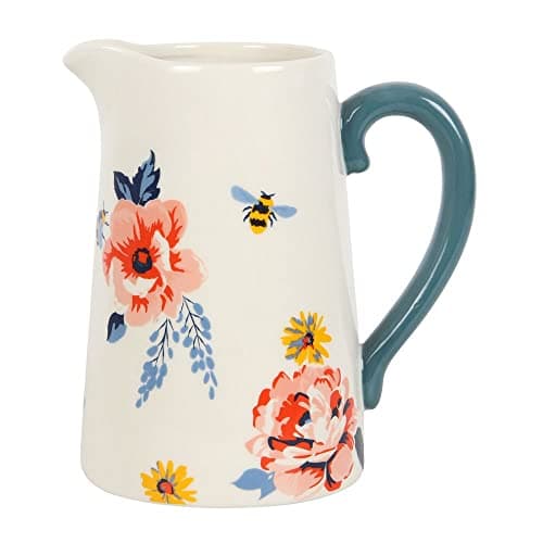Image of Something Different 17cm Bee-utiful Floral Ceramic Flower Jug | Flower Vase | Vase for Flower | Home decor | Christmas