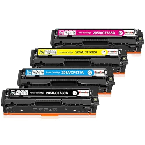 Image of HenceBuy 205A for HP 205A CF530A CF531A CF532A CF533A Toner Cartridges for HP Color LaserJet pro MFP M181fw M180 M180n M180nw M180fw M181 M181n pro M154A M154NW Printer, Black Cyan Magenta Yellow