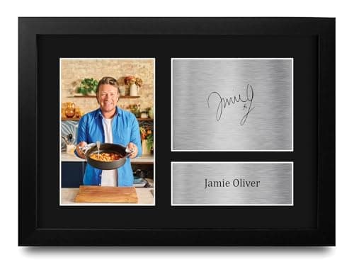 Image of HWC Trading Jamie Oliver Gifts Printed Signed Autograph Picture for Master Chef and Culinary Fans - A4 Framed