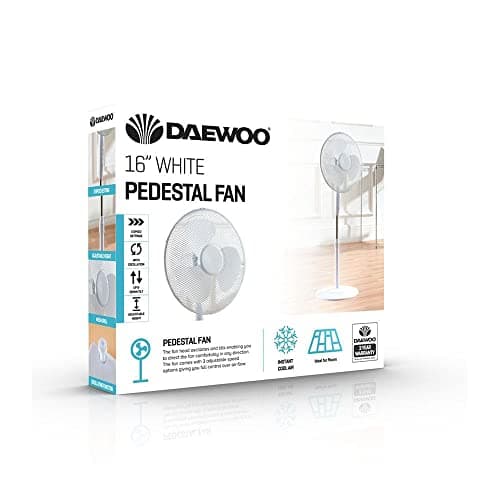 Image of Daewoo 16'' White Pedestal Fan (COL1568)