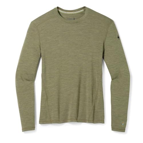 Image of Smartwool Classic Thermal Merino Wool Base Layer, Men's Thermal Base Layer & Crew Neck Long Sleeve Sweater, Lightweight & Breathable Natural Merino Men's Clothing & Fashion - Winter Moss, XXL