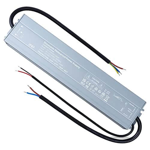 Image of REYLAX 24V LED Driver Dimmable 100W 4.17A IP67 Waterproof Transformer Constant Voltage Outdoor Power Supply 24 Volts DC Low Voltage Light PSU Adapter for Strip Lights Garden Lamps