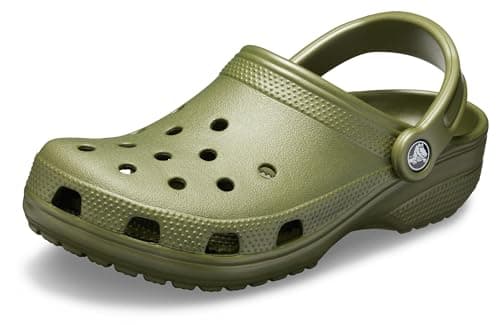 Image of Crocs Unisex Classic Clogs Clogs, Army Green,9 UK Men/ 10 UK Women