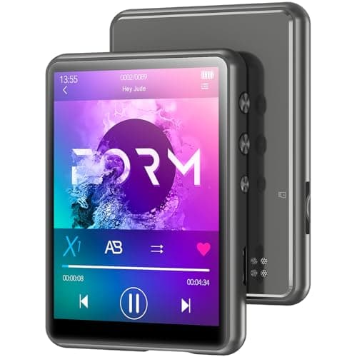 Image of MECHEN 64GB MP3 Player Bluetooth 5.3 with 2.4" Full Touch Screen,Portable Digital Music Player with Speaker,FM Radio, Line Recording, HiFi Lossless Sound, Support up to 128GB (Gray)