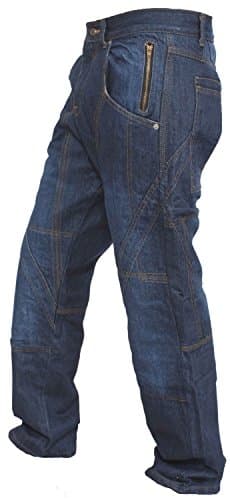 Image of newfacelook Mens Denim Motorcycle Motorbike Armour Jeans Trousers with Aramid Protection Lining I112 New Black W34-L30