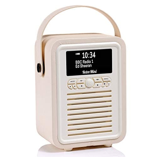 Image of VQ Retro Mini DAB/DAB+ Digital Radio with Bluetooth, FM Radio, Alarm Clock - Mains & Battery Powered Portable