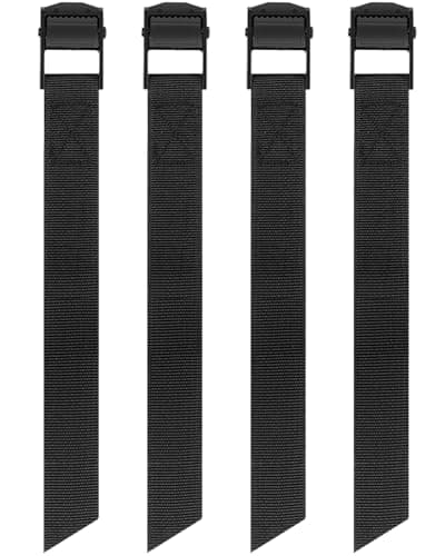 Image of 4 Pcs Tie Down Straps 50CM, Caianwin Heavy Duty Lashing Straps 250kg Load Capacity, Ratchet Roof Rack Strap with Adjustable Buckles, Tensioning Belts Cam Buckle Strap for Motorcycle, bike, backpack