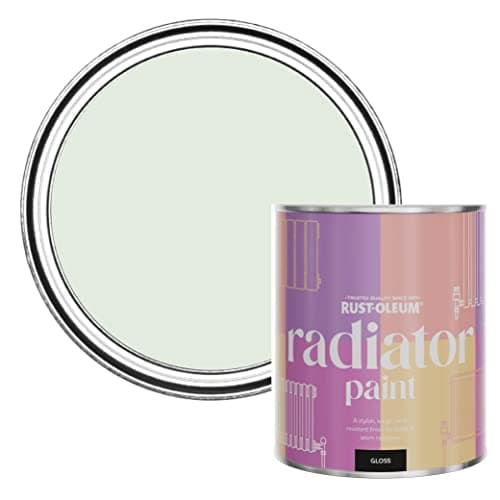 Image of Rust-Oleum Green Heat Resistant Radiator Paint in Gloss Finish - Sage Mist 750ml