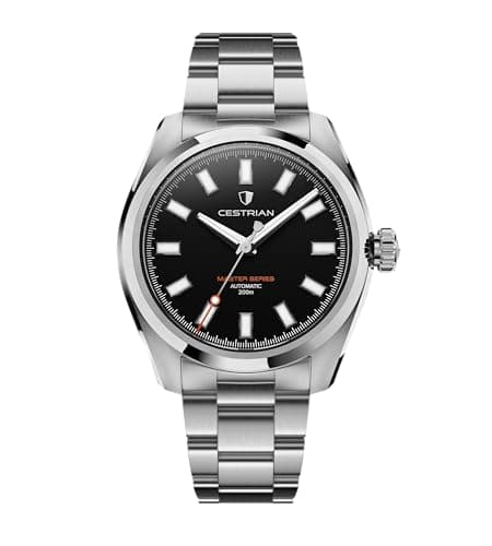 Image of Cestrian Master Series V3 40mm Automatic Men’s Watch – Black Dial, 316L Stainless Steel Case & Bracelet, 200m Water Resistant
