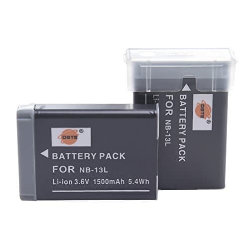 Image of DSTE® 2x NB-13L Rechargeable Li-ion Battery Pack for Canon PowerShot G7X Digital Camera