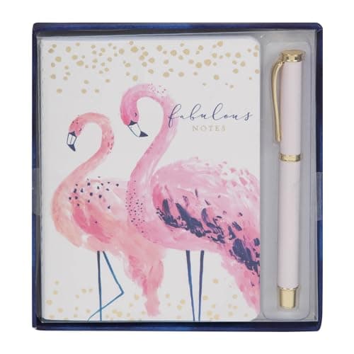 Image of Fabulous Flamingo A6 64 page Notepad and Pen Gift Set