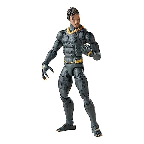 Image of Marvel Hasbro Legends Series Black Panther Legacy, Multicolor, 6-inch Killmonger Collectible Figure and 5 Accessories