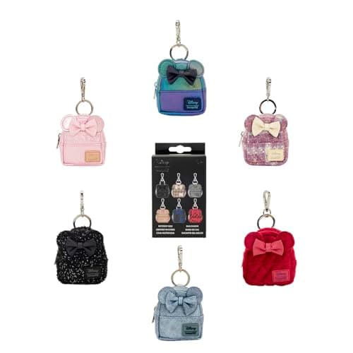Image of Loungefly Minnie Mouse Glitter Mystery Mini Backpack Keychain Charm