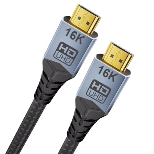 Image of CABLAPTOP hdmi cable 1.5m, 8K 10K 16K HDMI Cable, 96Gbps Ultra High Speed HDMI2.2 Cable 16K@60Hz 8K@240Hz 4K@480Hz Cord, HDCP 2.3 & HDR10 eARC for Compatible with PS5/Roku TV/Gaming PC/Blu-ra