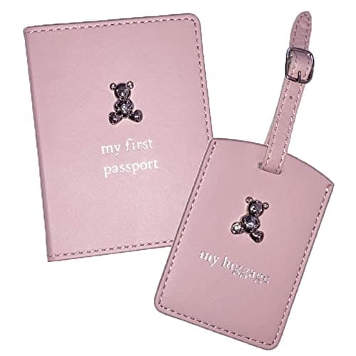 Image of Widdle Celebrations My First Passport Cover & Luggage Tag Set - Pink 4982