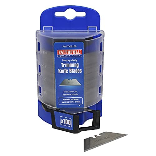 Image of Faithfull FAITKB100 Heavy-Duty 100 Trimming Knives With Single Blade Dispenser