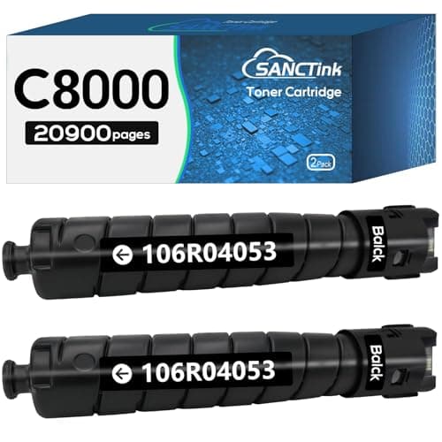 Image of C8000 VersaLink C8000 Black Toner Cartridge compatible High Yield Toner Cartridge Replacement for Xerox 106R04053 Versalink C8000 Printer (2BK, 2-Pack)