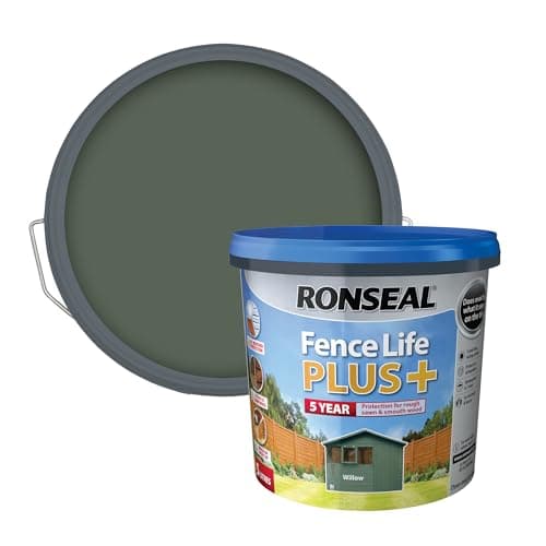 Image of RONSEAL RSLFLPPW5L 5 Litre Fence Life Plus Paint - Willow