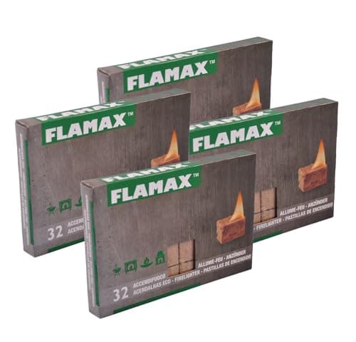 Image of Grüner Jan 4 x charcoal lighter, 32 oven lighter, barbecue charcoal lighter, fireplace lighter, lighting cubes.