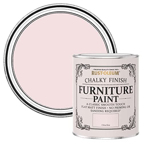 Image of Rust-Oleum Pink Upcycled Furniture Paint in Chalky Finish - China Rose 750ml