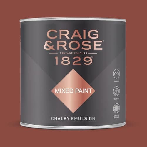 Image of Paint Stop CRAIG & ROSE 1829 CHALKY EMULSION ARABIAN RED 750ML