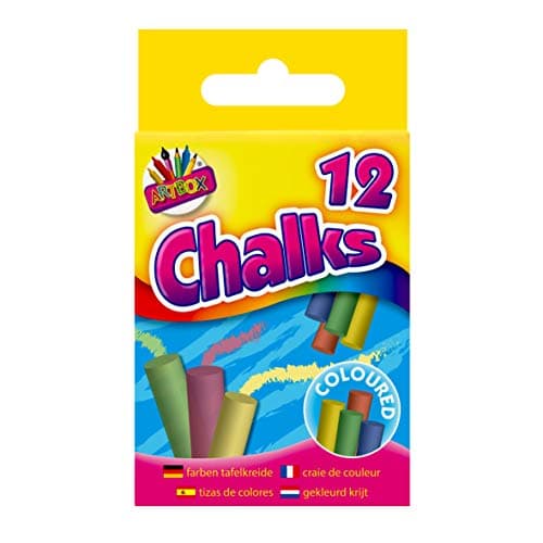 Image of Artbox Pack of 12 Coloured Chalks in Box