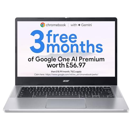 Image of acer Chromebook 315 CB315-4H Laptop - Intel Celeron N4500, 4GB, 64GB eMMC, Integrated Graphics, 15.6-inch FHD, Google Chrome OS, Silver