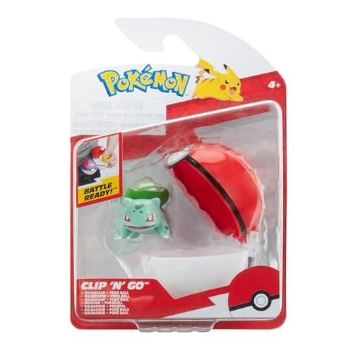 Image of Pokémon Clip ‘N’ Go Bulbasaur and Poké Ball - Includes 2-Inch Battle Figure and Poké Ball Accessory