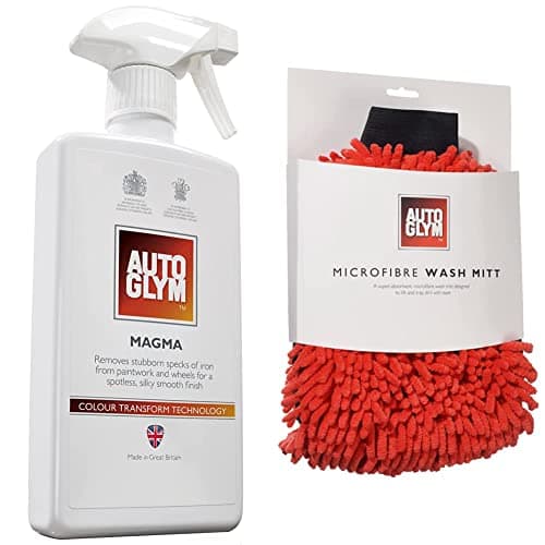 Image of Autoglym Magma Liquid Clay, 500ml - Colour Transform Technology Removes Stubborn Iron Specks From Car Bodywork, Car Wheel Cleaner & Microfibre Wash Mitt