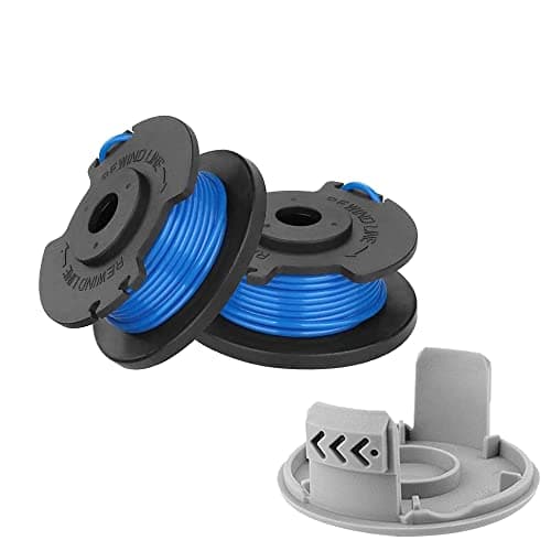 Image of Strimmer RAC124 1.6mm Spool Line Compatible with Ryobi ONE+ 18v 24v 40v 0LT1825 0LT1825M 0LT1830H 0LT1831 0LT1831H 0LT18315 0LT1832 RLT2925 Trimmer (2spool + 1cap)