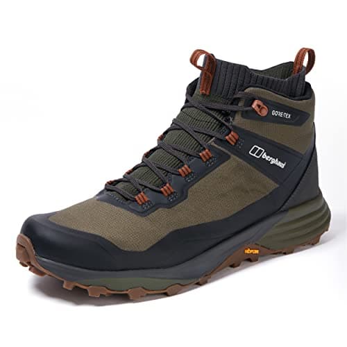 Image of Berghaus Men's Vc22 Multisport Gore-Tex Mid-Ankle Walking Hiking Boots | Durable | Waterproof | Breathable | Vibram, Dark Brown/Dark Green, 12